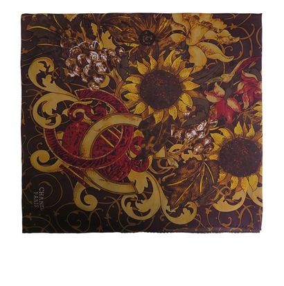 Chanel Vintage Sunflower Scarf, front view