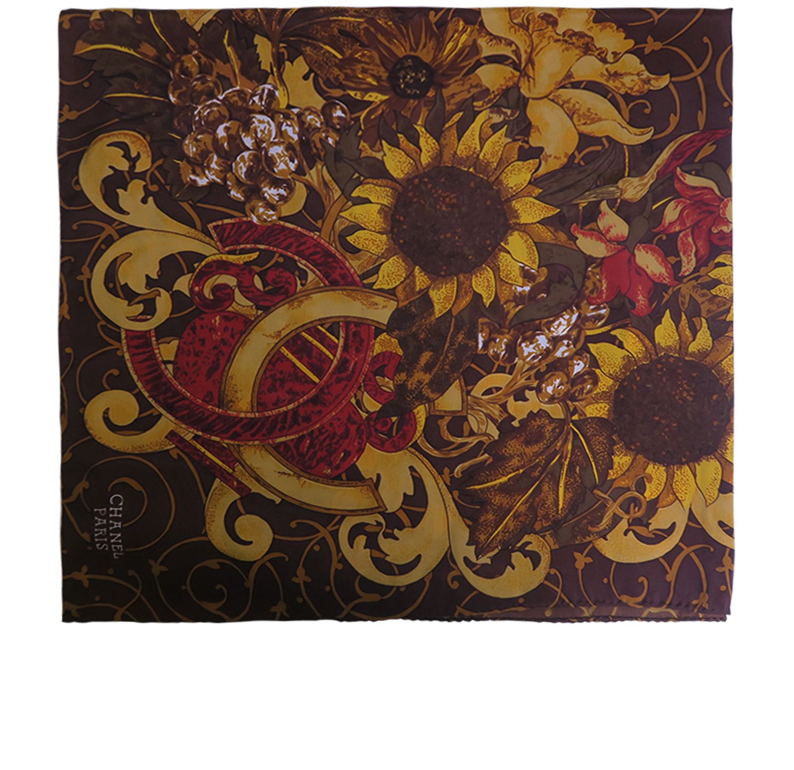 Introducir 76+ imagen chanel sunflower scarf