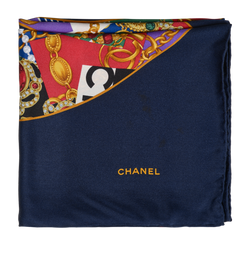 Chanel CC Scarf, Silk, Blue, MII, 1*