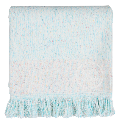 Chanel CC Fringed Scarf, front view