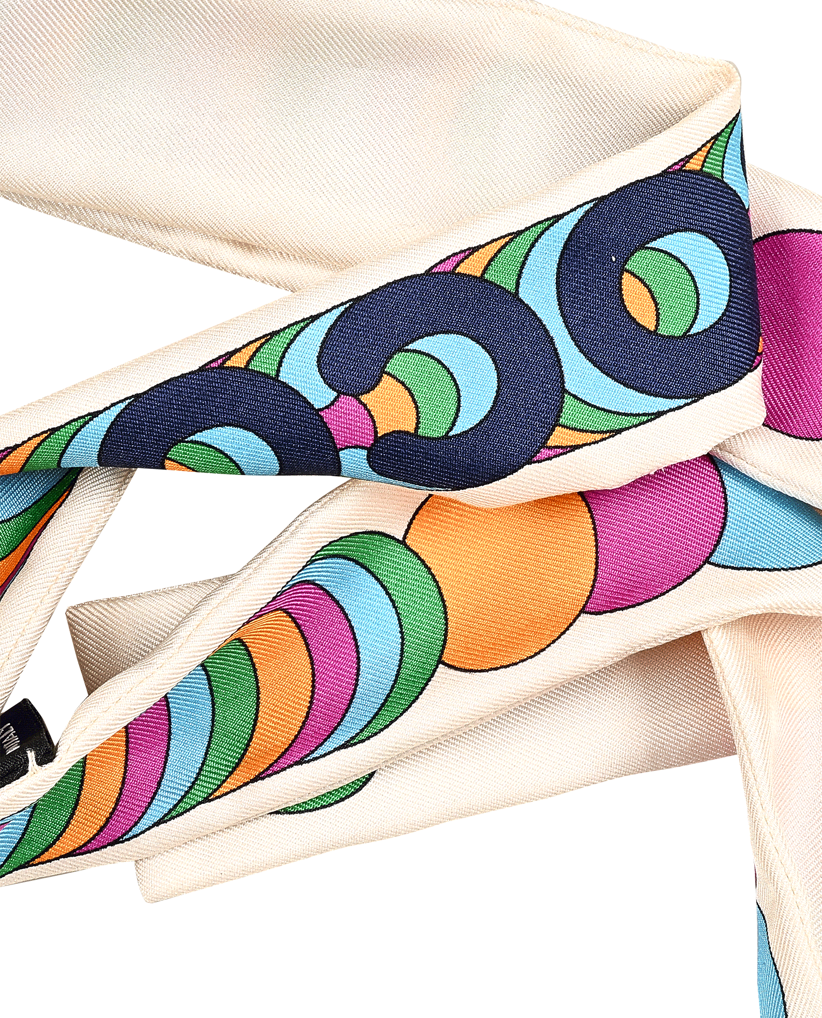 Chanel Coco & Circle Slim Bandeau, &pound;120, Accessories, White, Silk, Other view