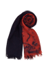 Chanel Tartan Print Scarf, &pound;350, Accessories, Navy/Red, Cashmere, Other view