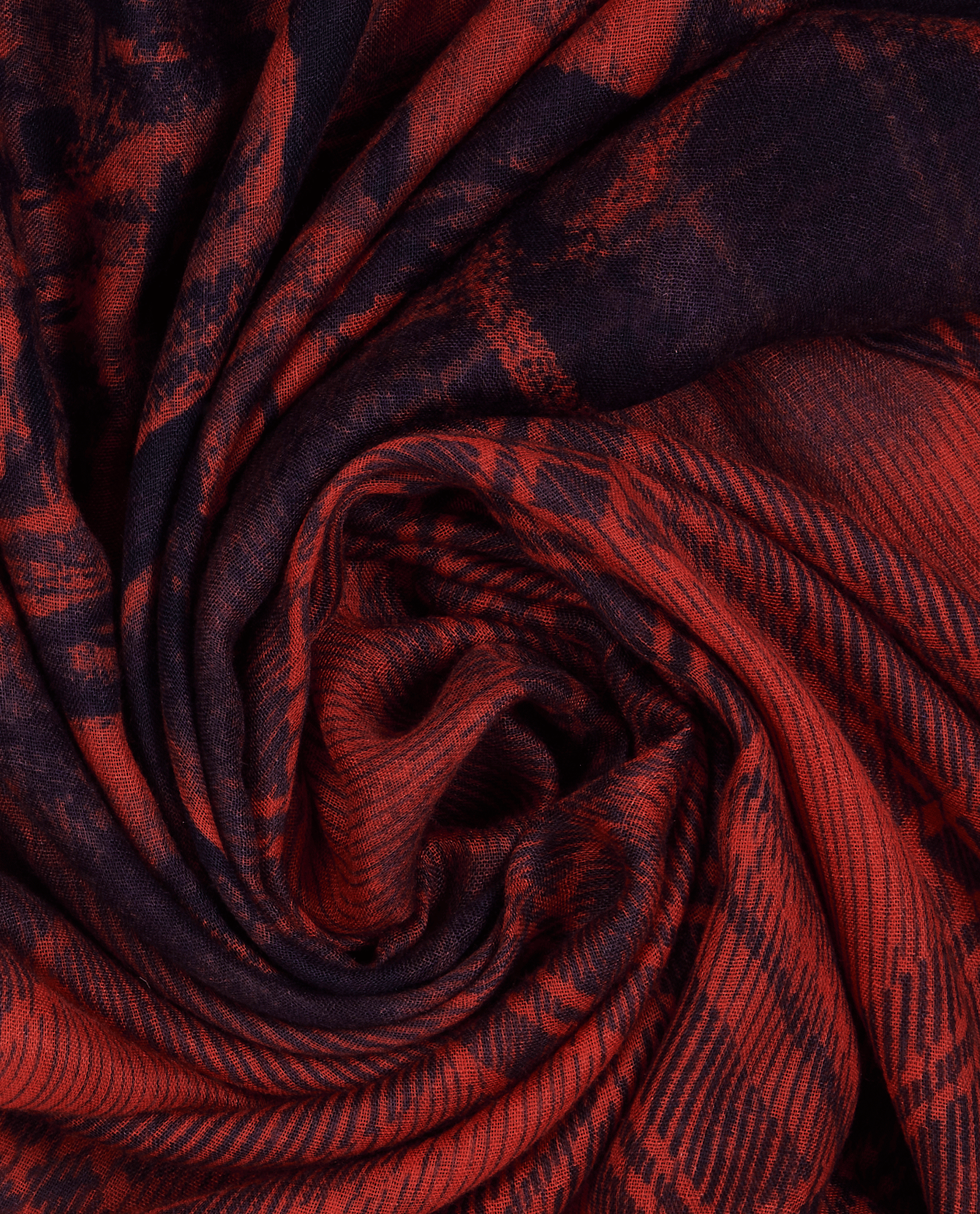 Chanel Tartan Print Scarf, &pound;350, Accessories, Navy/Red, Cashmere, Other view