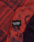 Chanel Tartan Print Scarf, &pound;350, Accessories, Navy/Red, Cashmere, Other view