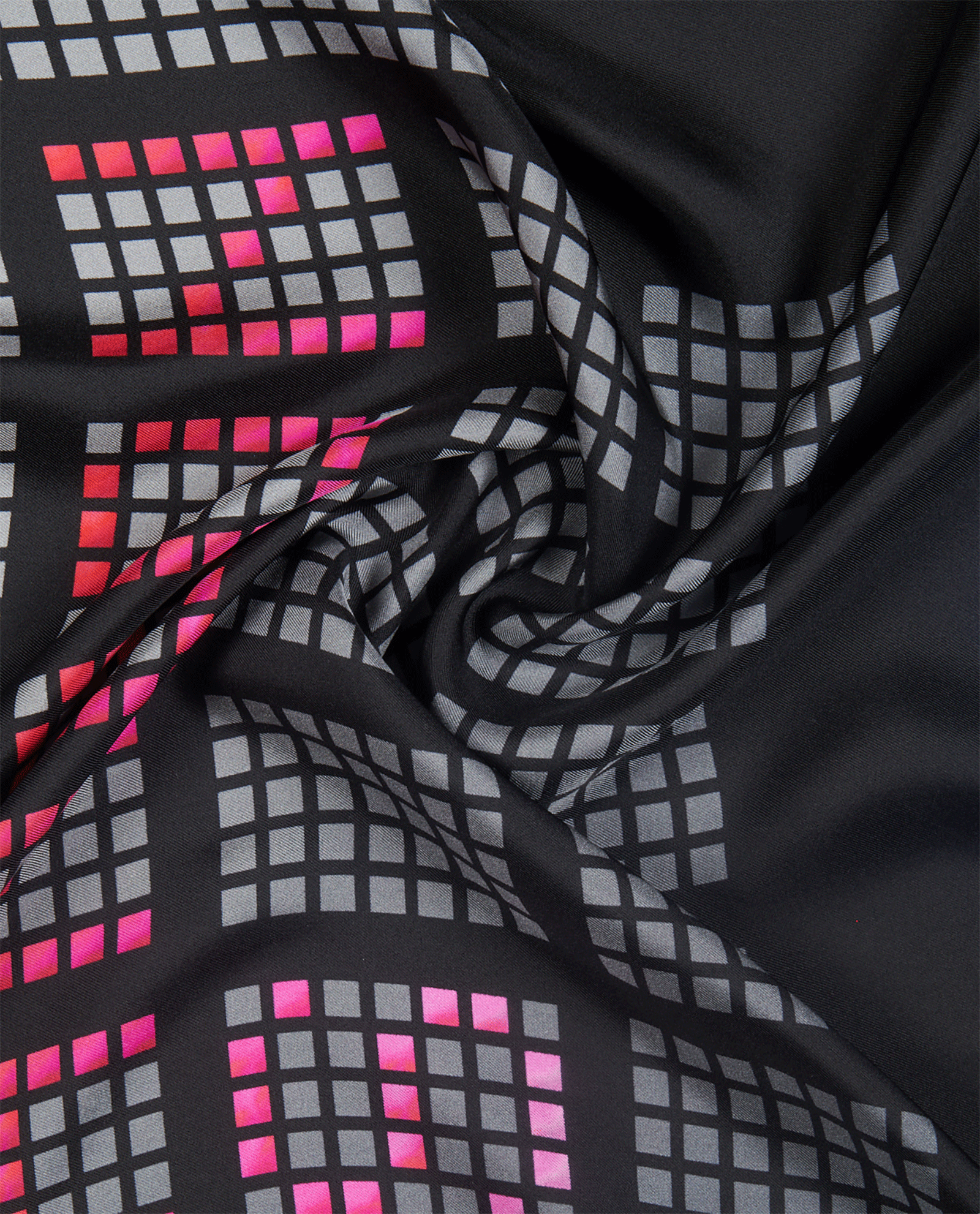 Chanel CC Tweed Print Shawl, &pound;450, Accessories, Black/Blue/Red/White, Silk, Other view