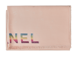 Chanel Logo Scarf, Silk/Cashmere, Pink, MII, 1*