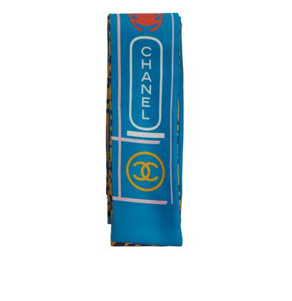 Chanel Egyptian Print Twilly, front view