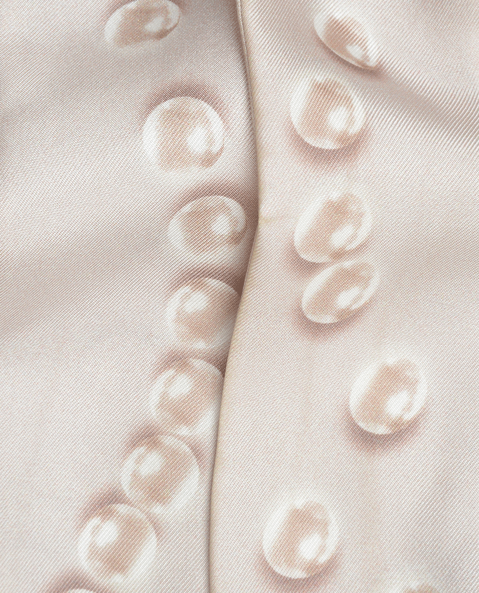 Chanel CC Pearl Print Bandeau Scarf, &pound;105, Accessories, Cream, Silk, Other view