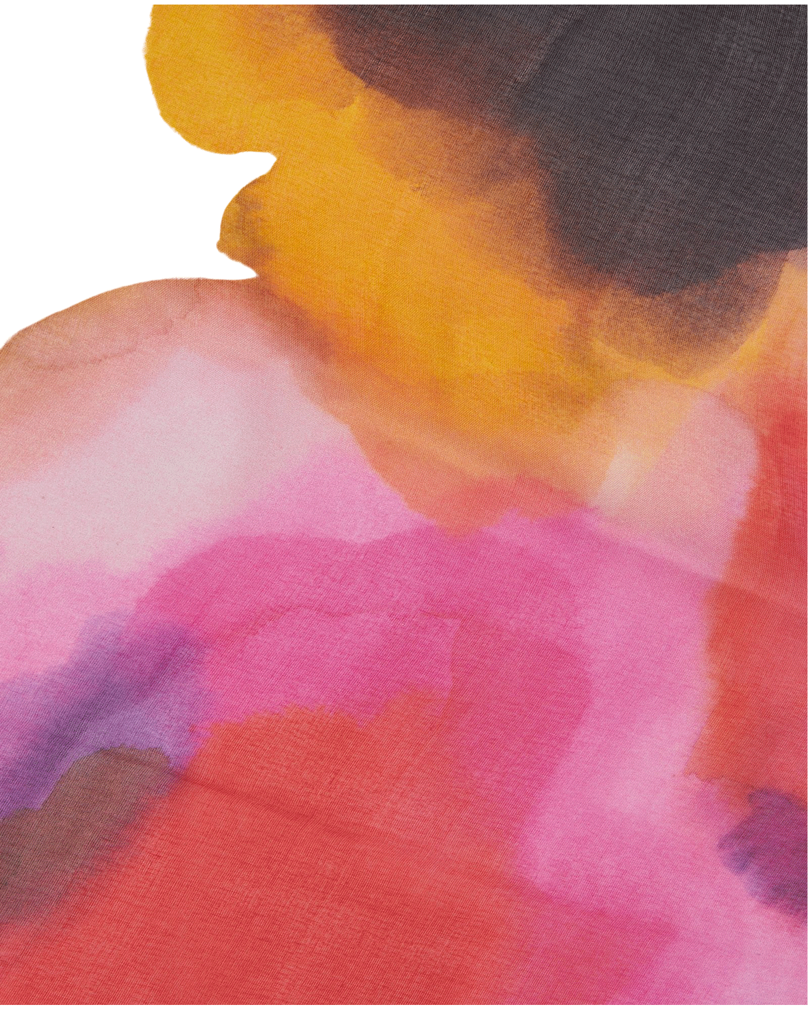 Chanel 140 Floral Scarf, &pound;350, Accessories, Orange/Purple/Yellow, Chiffon (Silk), Other view