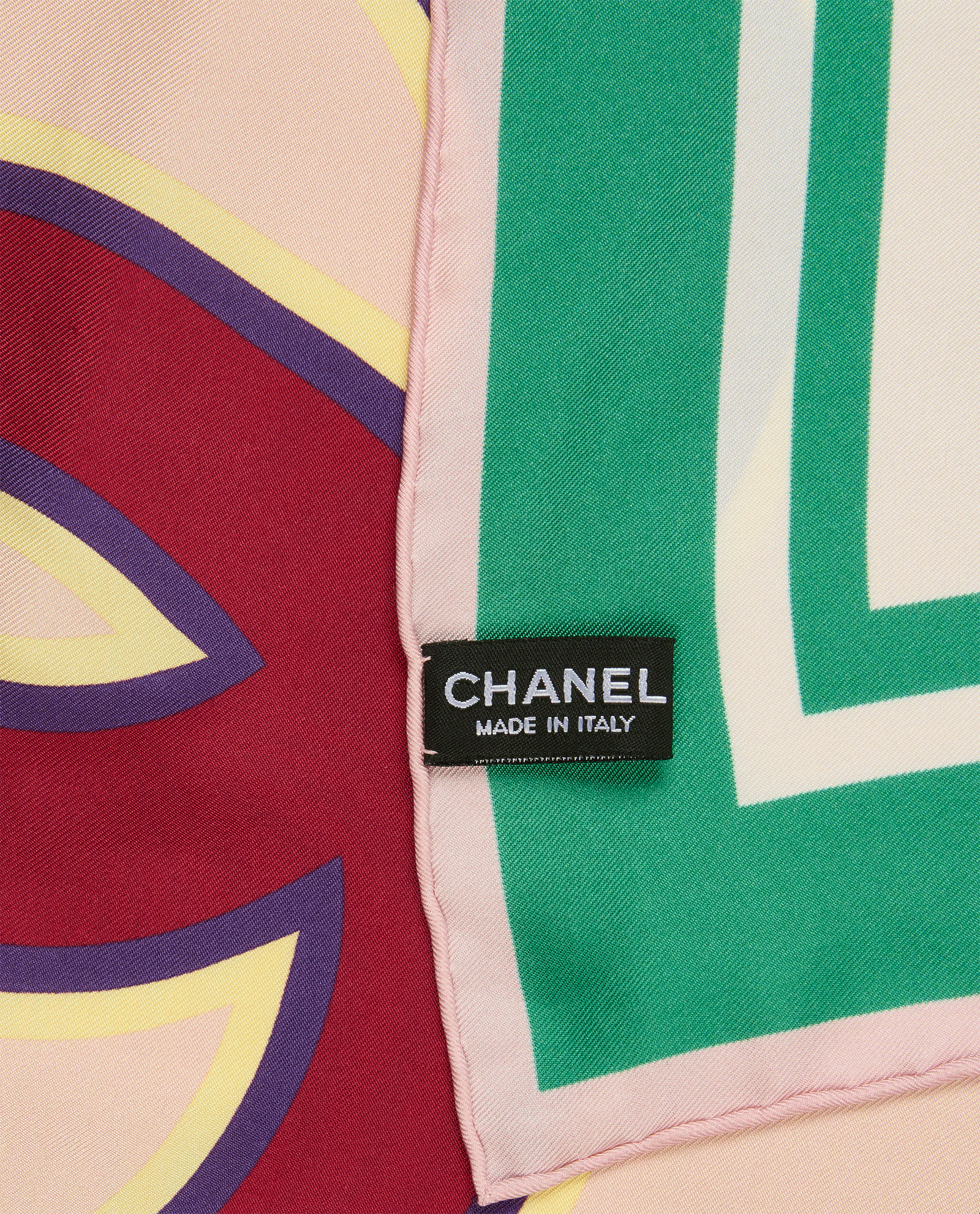 Chanel Rue Cambon 31 Scarf, &pound;350, Accessories, Blue/Green/Purple/Red/White/Yellow, Silk, Other view