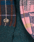 Chanel Plaid Scarf, &pound;350, Accessories, Green/Pink, Cashmere, Other view