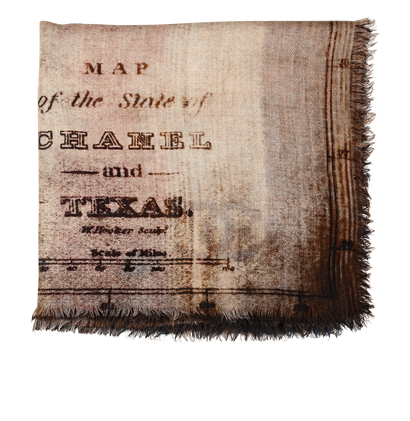 Chanel American Flag Square Scarf, £395, Accessories, Blue/Brown/Red, Cashmere, Front view