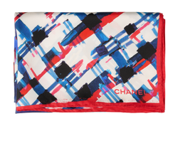 Chanel Airlines Scarf, Silk, Blue/White/Red, MII, 1*