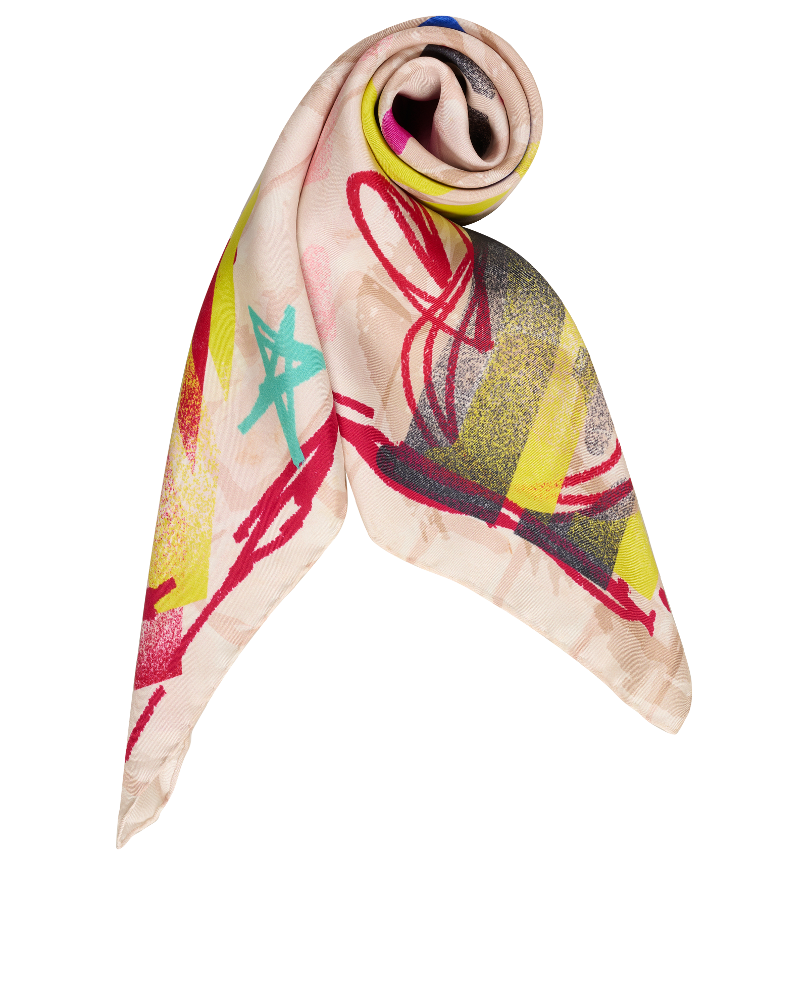 Chanel Make Fashion Not War Scarf, &pound;180, Accessories, Blue/Grey/Red, Silk, Other view