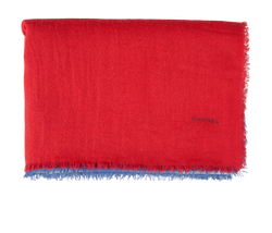 Chanel Shawl, Cashmere, Red/Blue/White, MII, 1*