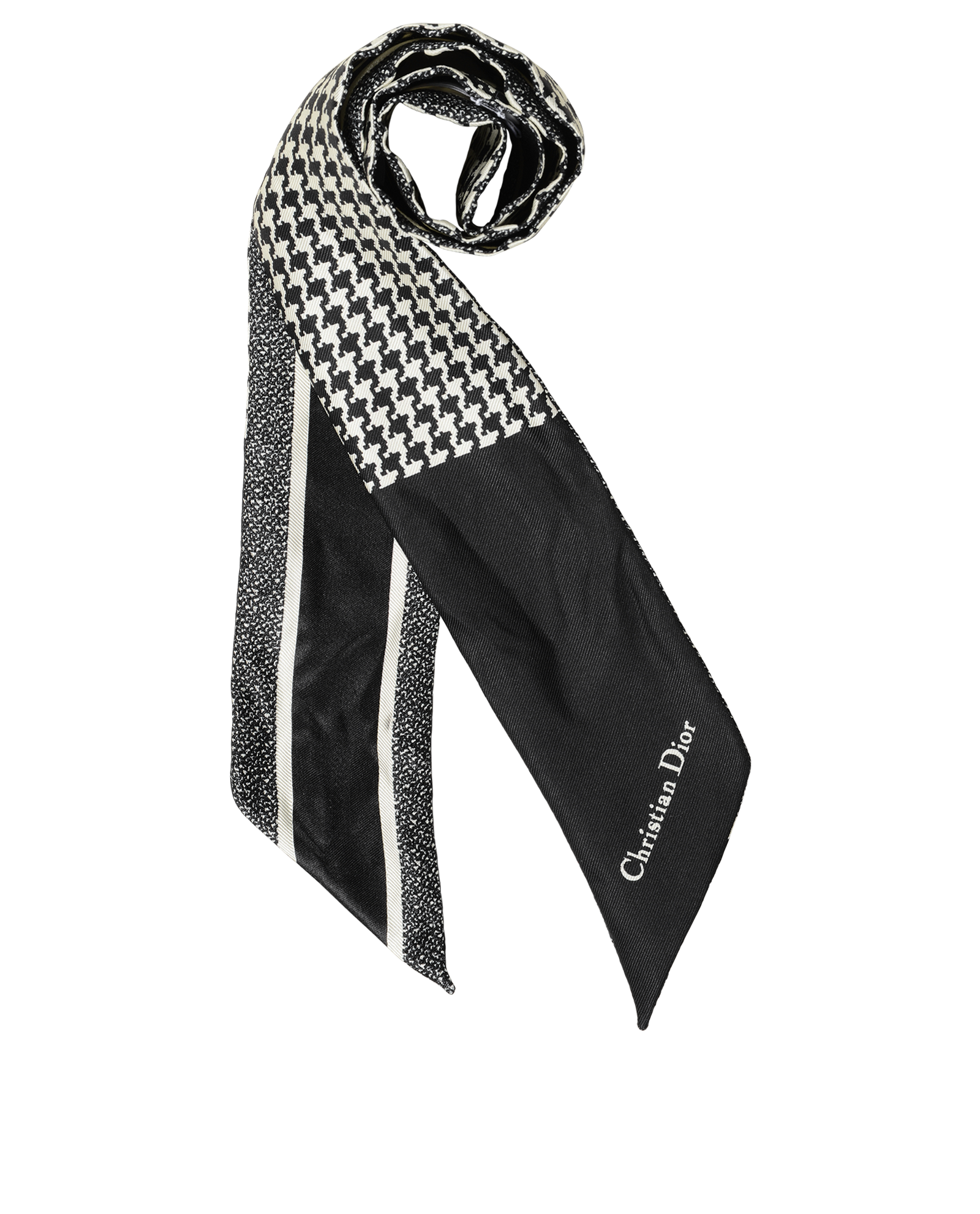 Pre-loved Christian Dior Houndstooth Twilly - £80 display picture 2