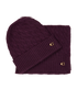 Coach Cable Knit Beanie & Scarf Set, &pound;60, Accessories, Purple, Polyester, Front view