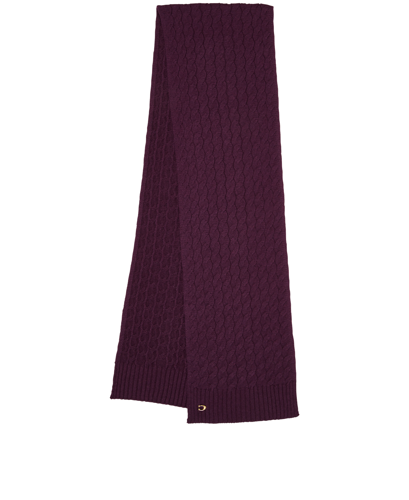 Coach Cable Knit Beanie & Scarf Set, &pound;60, Accessories, Purple, Polyester, Other view