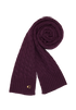 Coach Cable Knit Beanie & Scarf Set, &pound;60, Accessories, Purple, Polyester, Other view