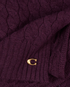 Coach Cable Knit Beanie & Scarf Set, &pound;60, Accessories, Purple, Polyester, Other view