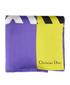 Christian Dior Flower Pop Scarf 90, &pound;180, Accessories, Purple/Yellow, Silk, Front view