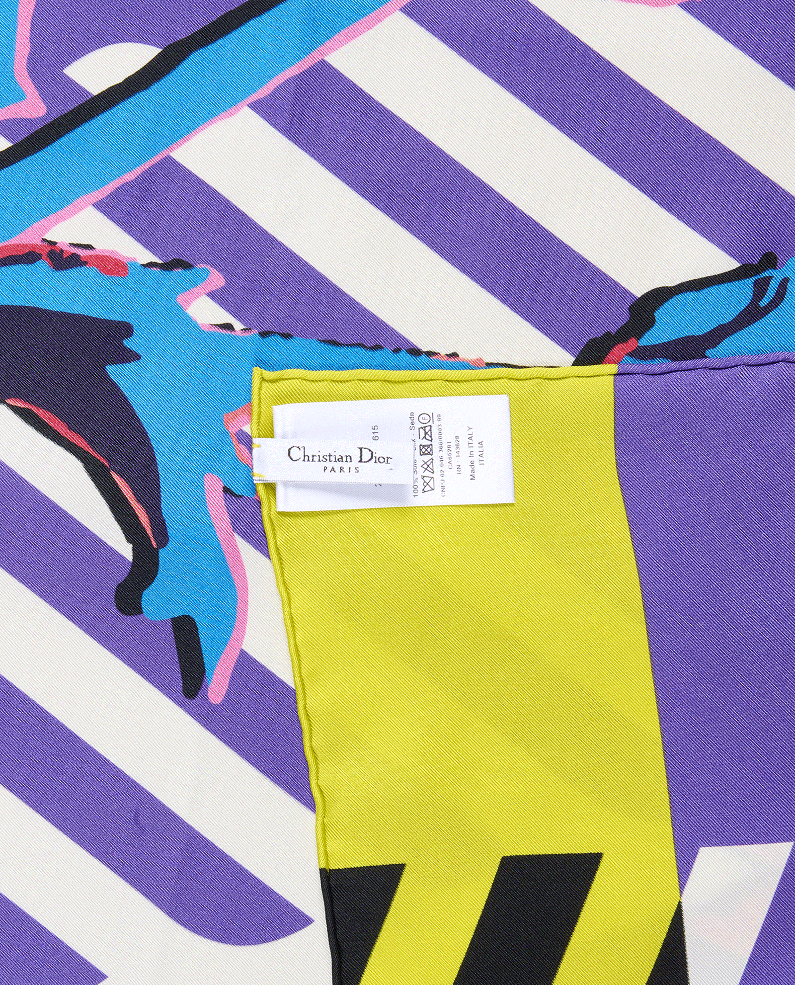 Christian Dior Flower Pop Scarf 90, &pound;180, Accessories, Purple/Yellow, Silk, Other view