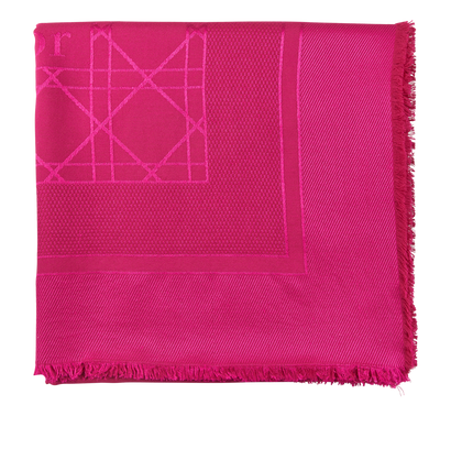 Christian Dior Geometric Scarf, &pound;150, Accessories, Pink, Silk/Wool, Front view