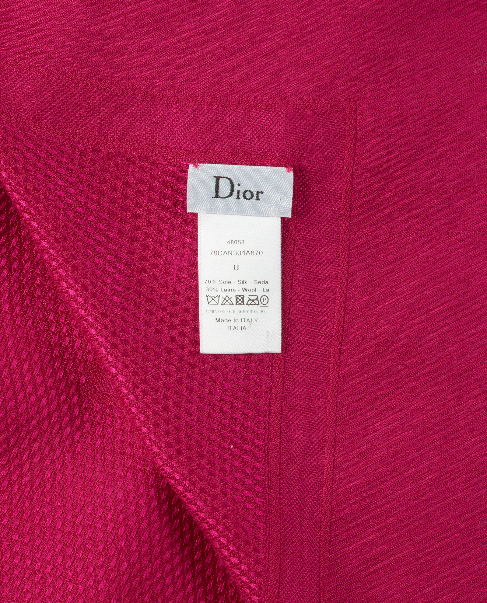 Christian Dior Geometric Scarf, &pound;150, Accessories, Pink, Silk/Wool, Other view