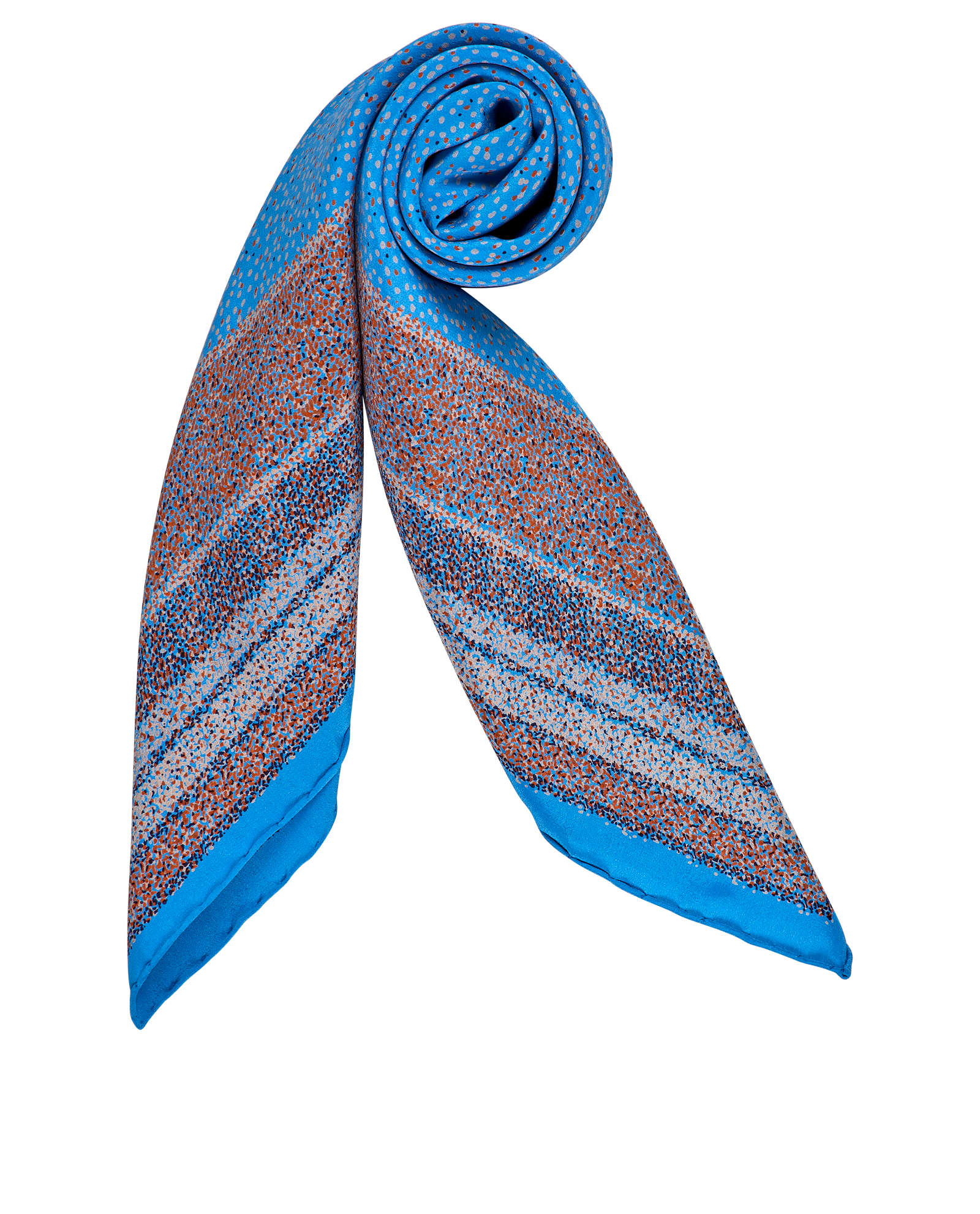 Christian Dior Dots Scarf, &pound;140, Accessories, Blue/Orange, Silk, Other view