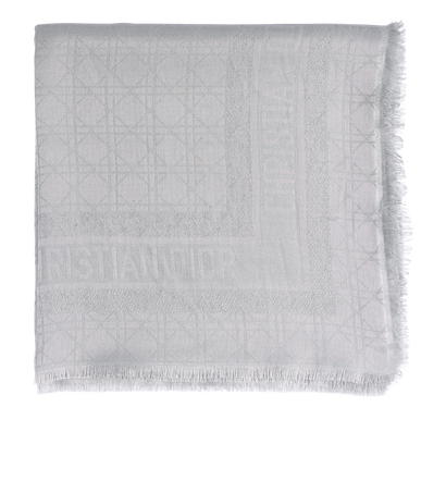 Christian Dior Cannage Shawl, &pound;230, Accessories, Silver, Silk, Front view