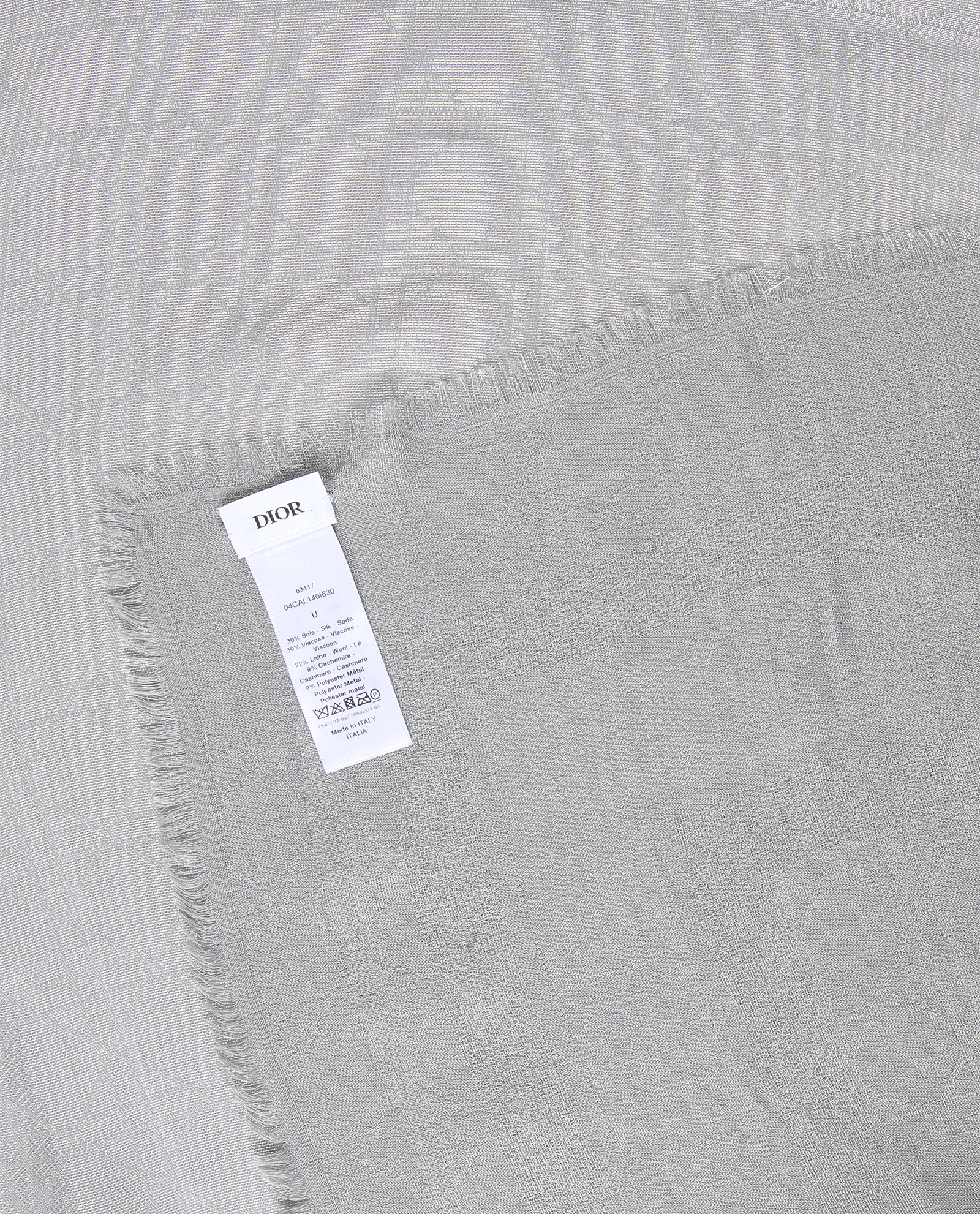 Christian Dior Cannage Shawl, &pound;230, Accessories, Silver, Silk, Other view