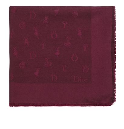 Christian Dior Scarf, £290, Accessories, Purple, Silk/Wool, Front view