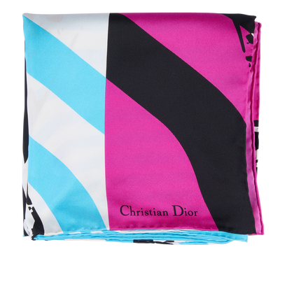 Christian Dior Zebra Print Square Scarf, front view
