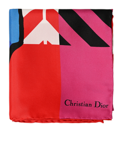 Christian Dior Flower Pop Scarf, Silk, Multi, MII, 2*