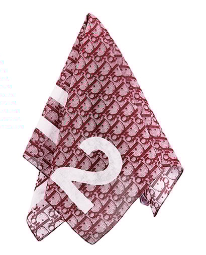 Christian Dior Pink Square Scarf, front view