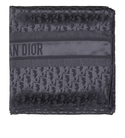 Christian Dior Oblique Stole, &pound;330, Accessories, Black, Silk, Front view