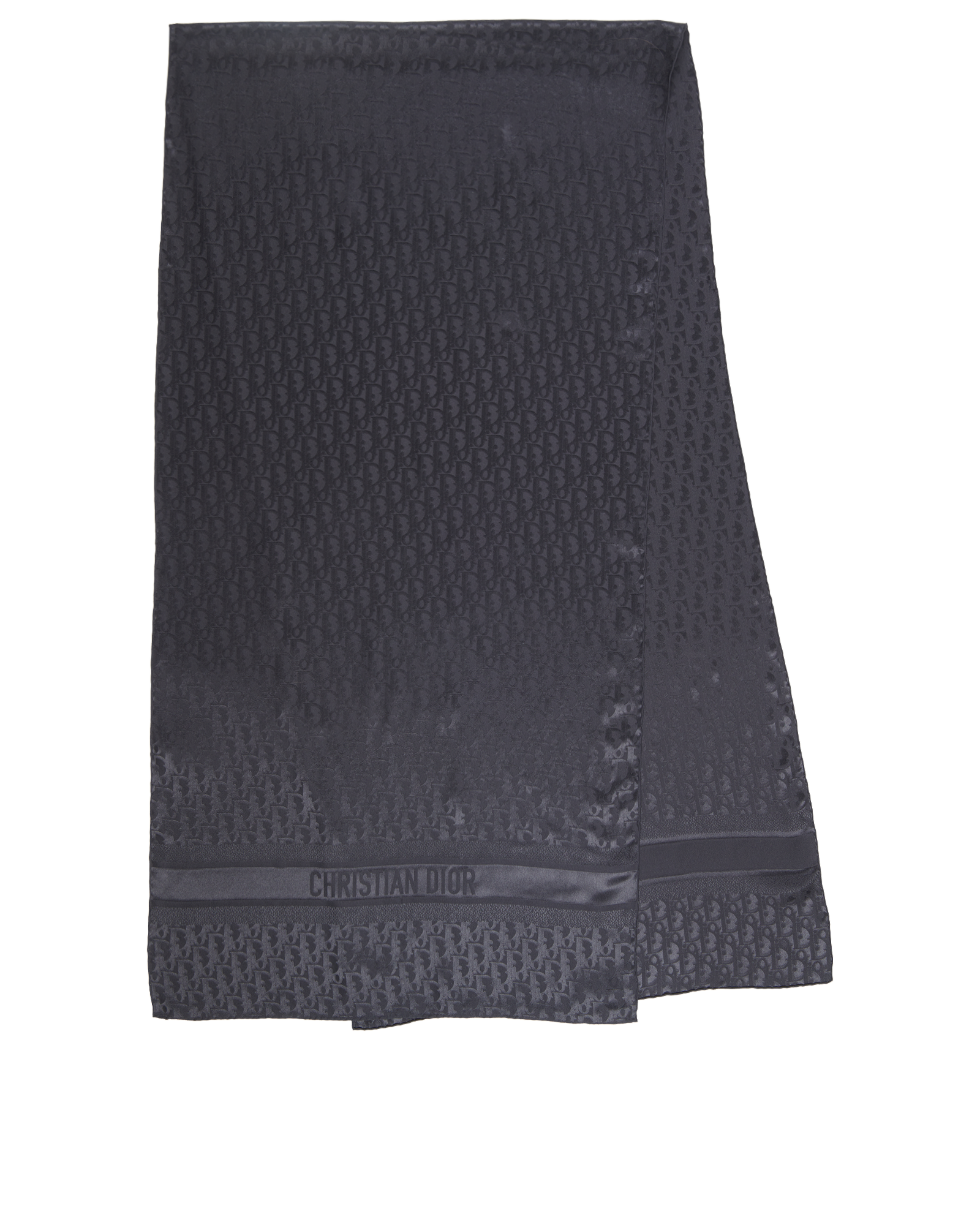 Christian Dior Oblique Stole, &pound;330, Accessories, Black, Silk, Back view
