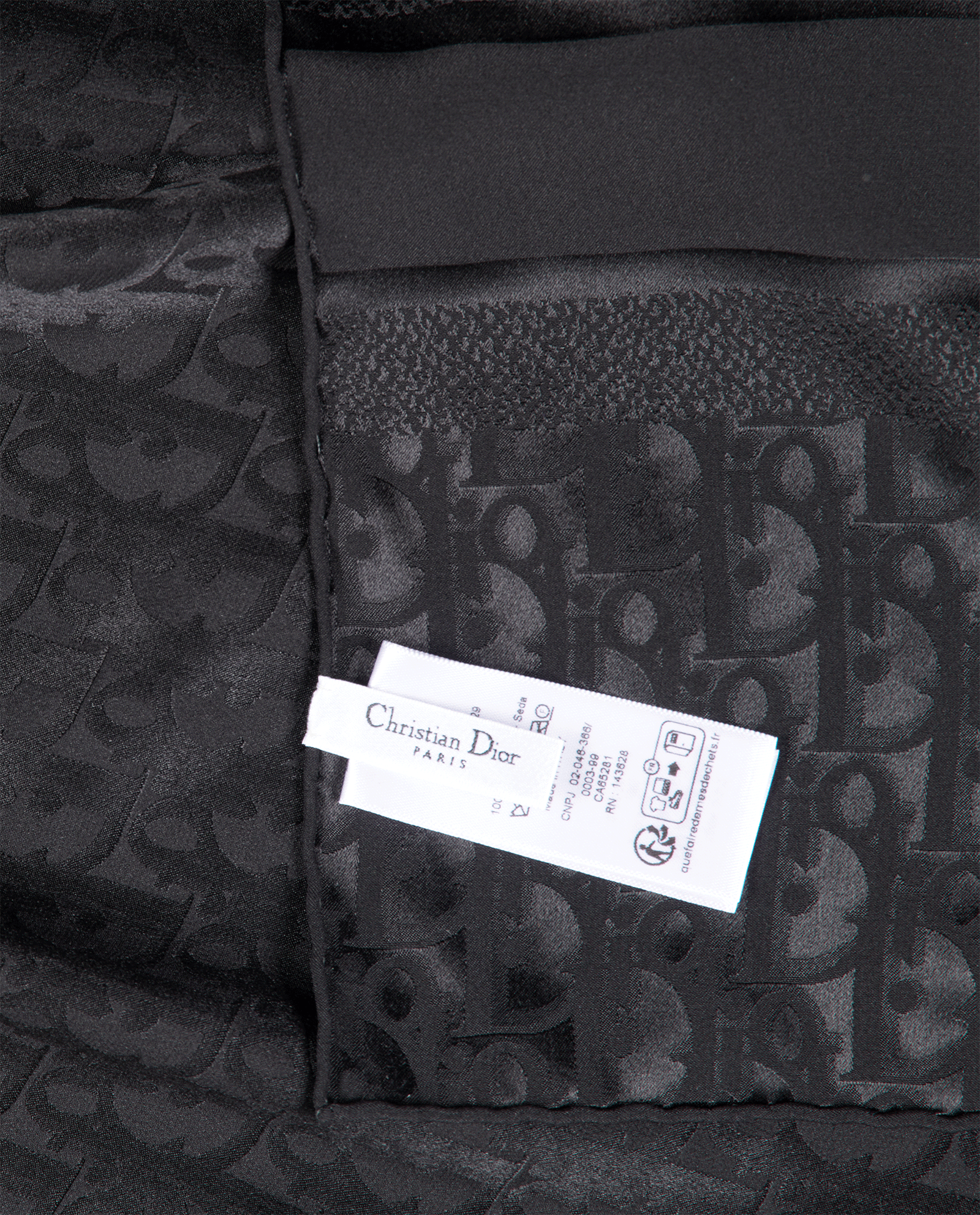 Christian Dior Oblique Stole, &pound;330, Accessories, Black, Silk, Other view