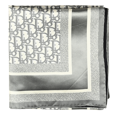 Christian Dior Oblique Scarf, &pound;295, Accessories, Navy/Silver, Silk, Front view