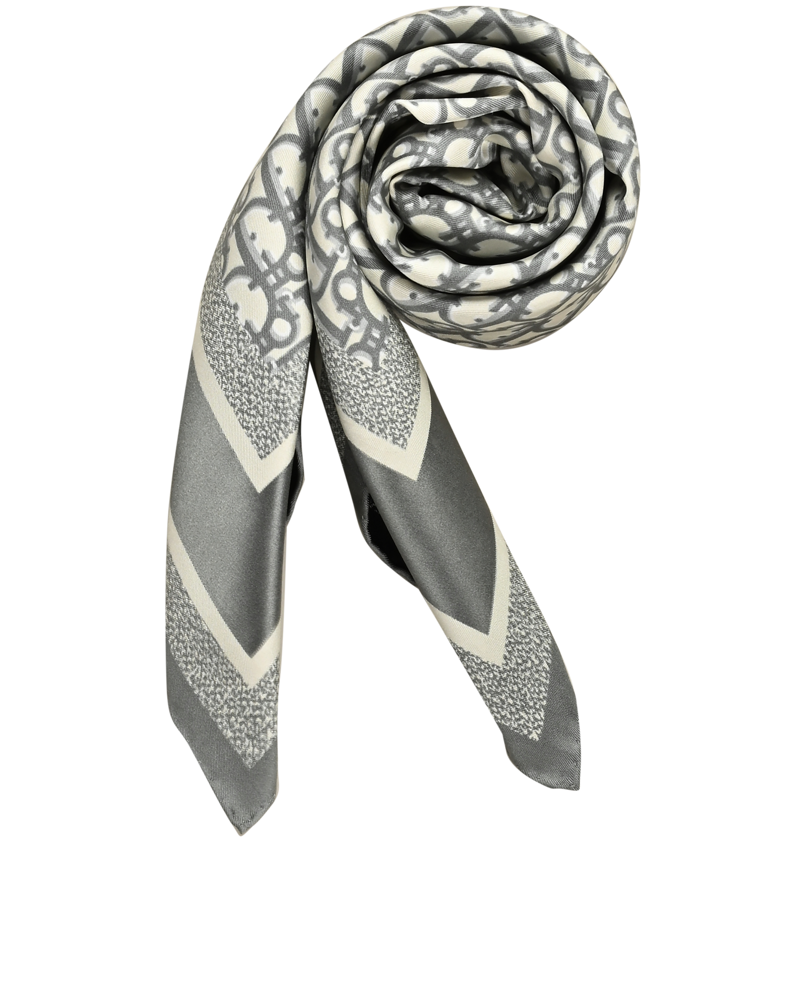 Christian Dior Oblique Scarf, &pound;295, Accessories, Navy/Silver, Silk, Other view