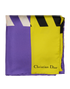 Christian Dior Flower Pop Scarf, &pound;180, Accessories, Purple/Yellow, Silk, Front view
