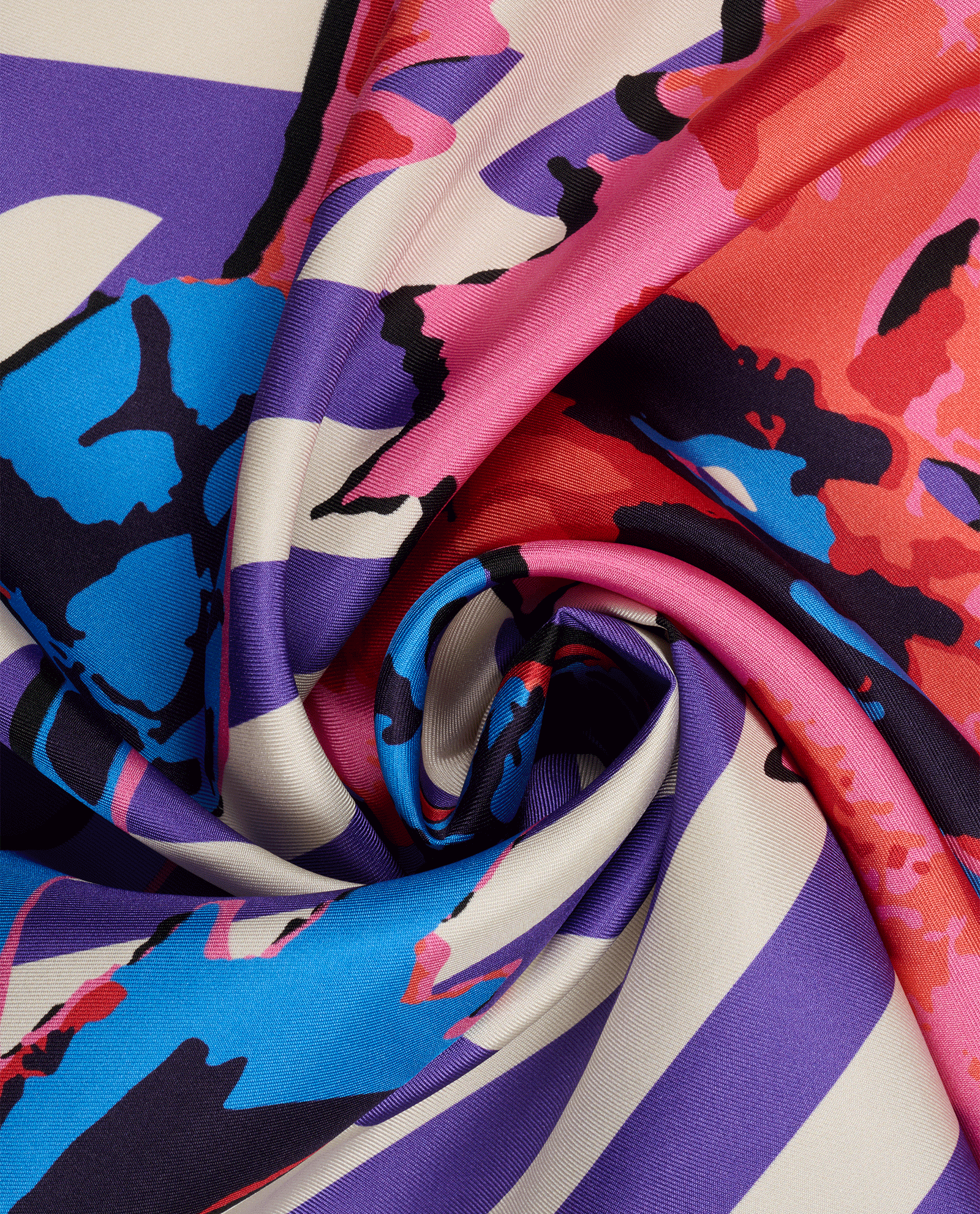 Christian Dior Flower Pop Scarf, &pound;180, Accessories, Purple/Yellow, Silk, Other view