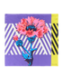 Christian Dior Flower Pop Square Scarf, back view