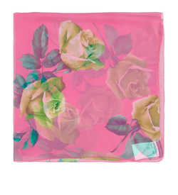 Dolce & Gabbana Floral Scarf, Silk, Pink/Green, 2*