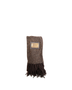 Dolce&Gabbana Knit Scarf, Wool, Brown, S, 1*