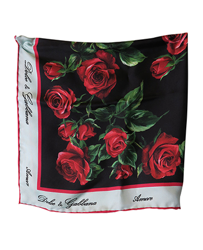 Dolce & Gabbana Red Roses Scarf, front view