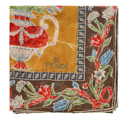 Fendi Flower Print Scarf, front view
