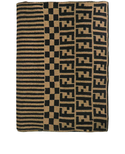 Fendi Striped Logo Scarf, front view