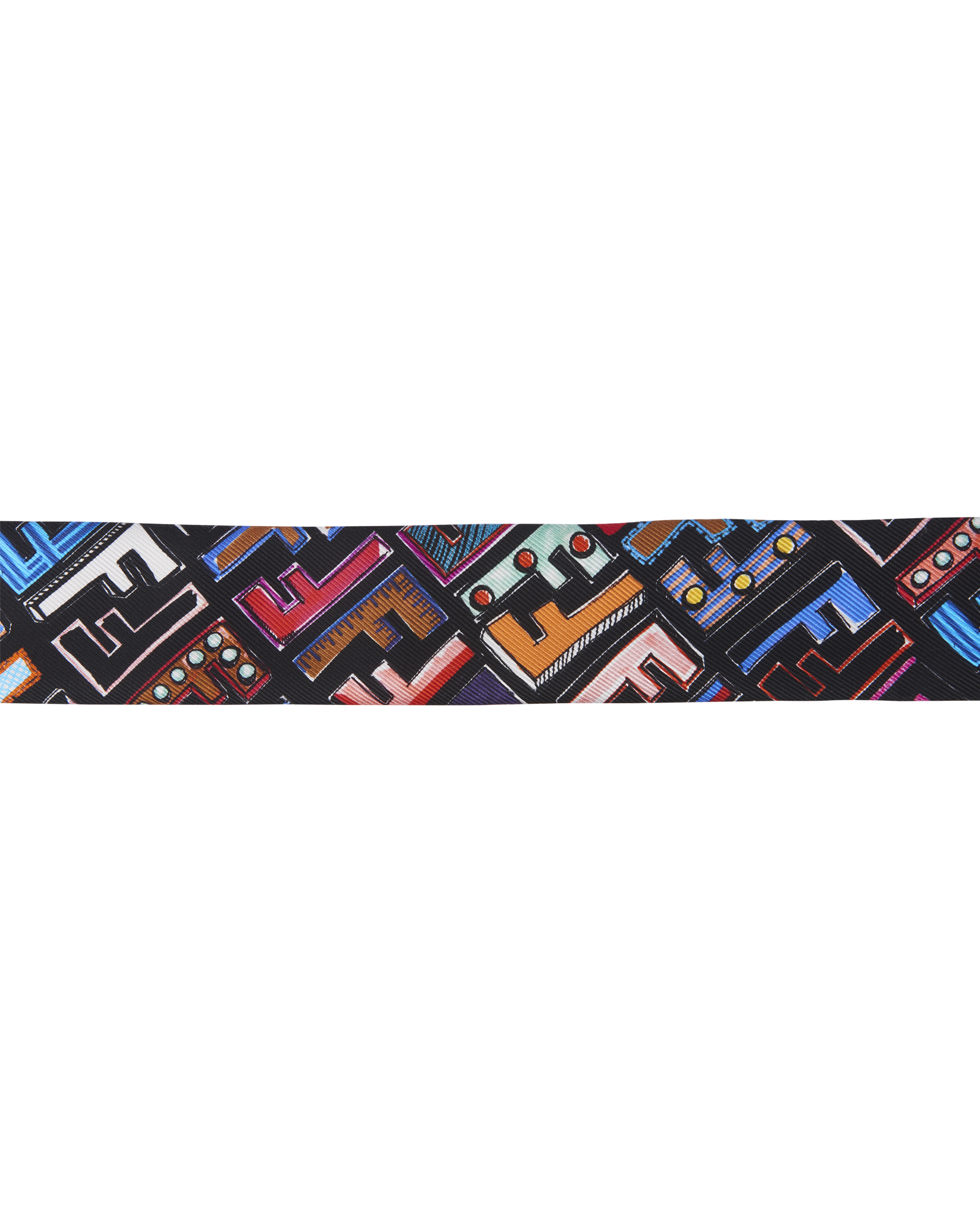 Fendi Fun Fair Double Sided Wrappy Twilly, Scarves - Designer