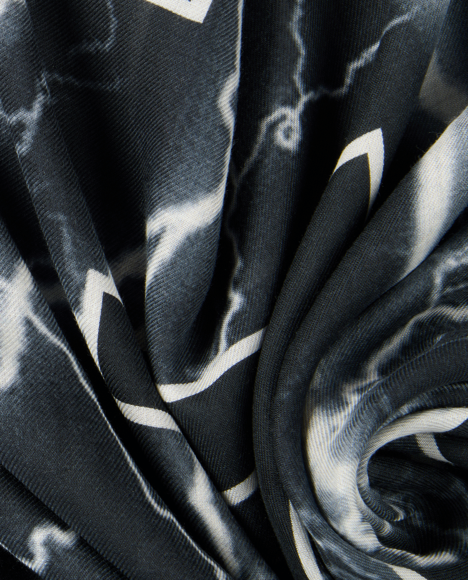 Givenchy Logo Scarf, &pound;180, Accessories, Black, Cashmere/Modal, Other view